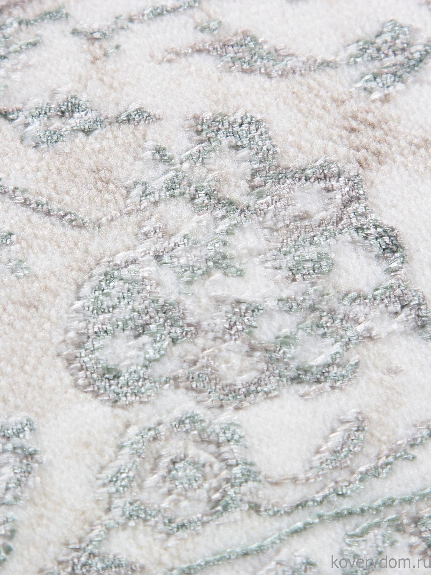 Ковер LILY 8504A S.WHITE / P.GREEN