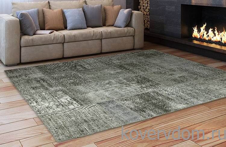 Винтажный ковер 100% шерсть пэчворк R-8105