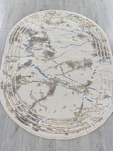 Ковер серый MOSSO 27243A GRY / NAVY Овал