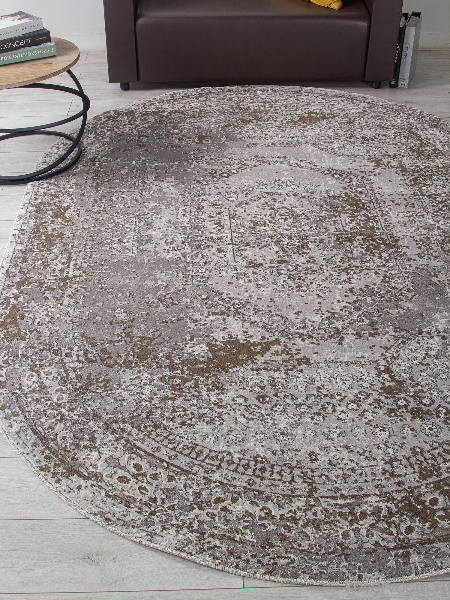 Ковер GRAFF F240 GRAY-BEIGE Овал