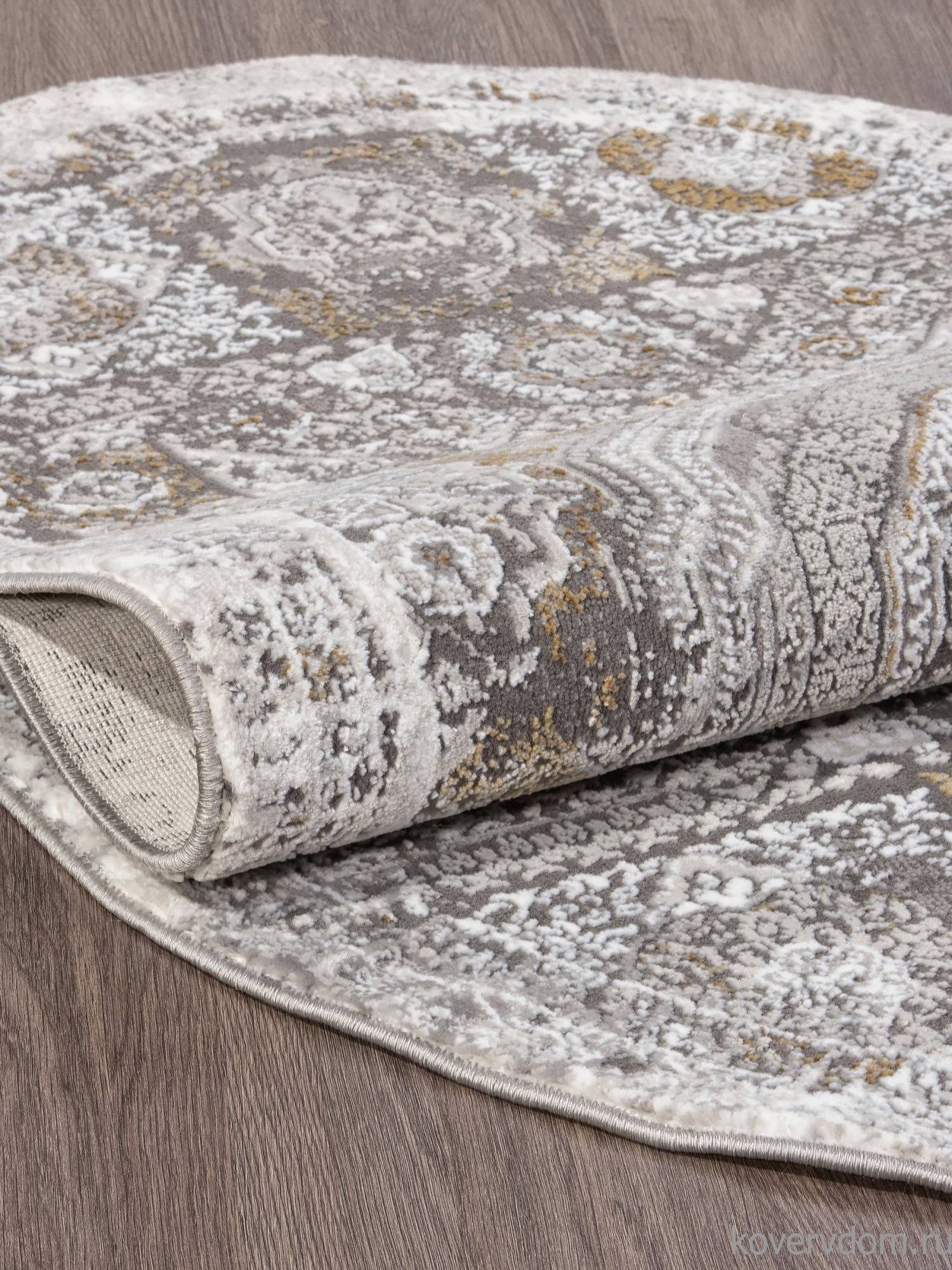 Ковер QUANTUM 03001G GREY / GREY Овал Ковер QUANTUM 03001G GREY / GREY Овал