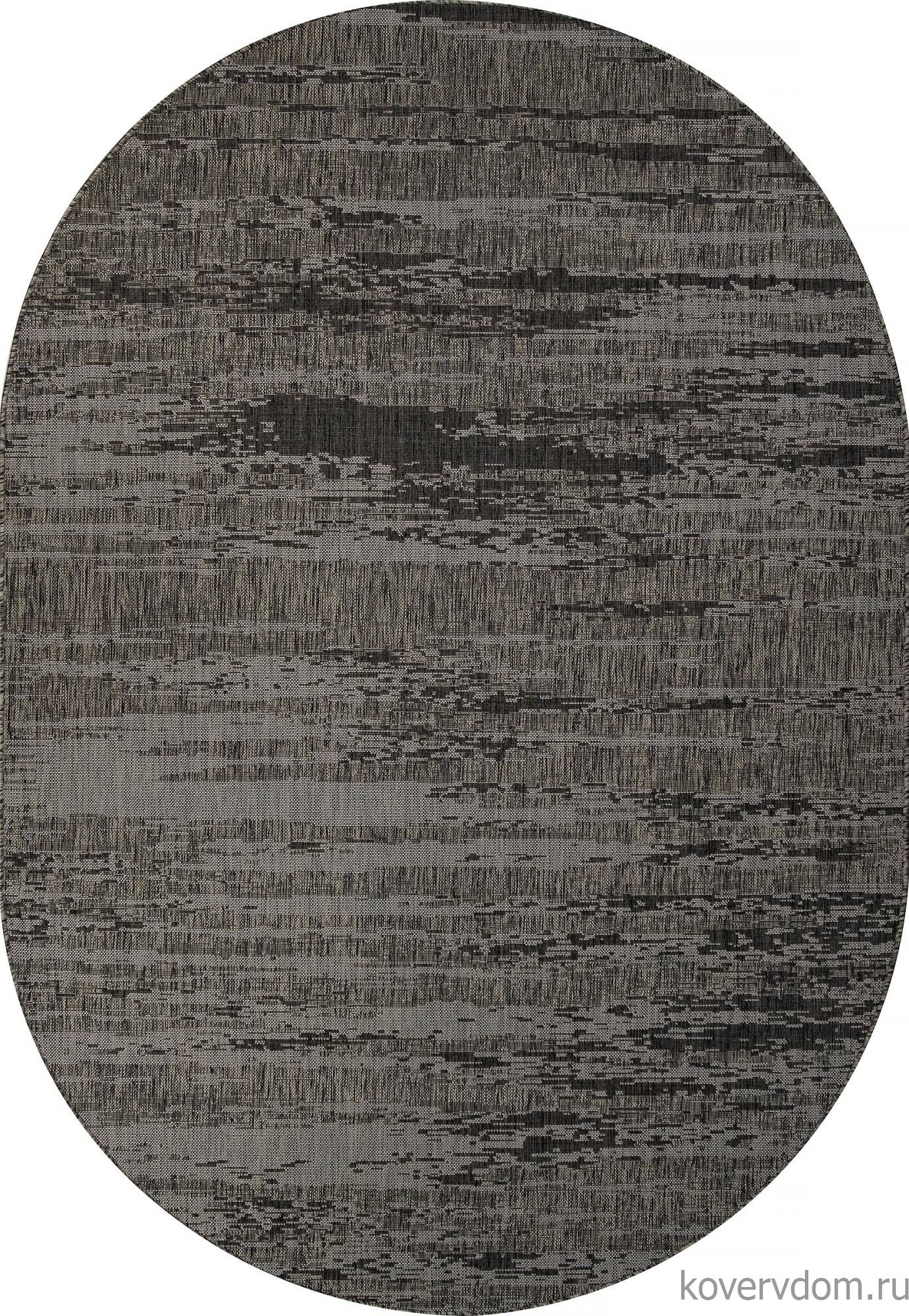 Ковер-циновка KAIR S143 BLACK-GRAY Овал Ковер-циновка KAIR S143 BLACK-GRAY Овал
