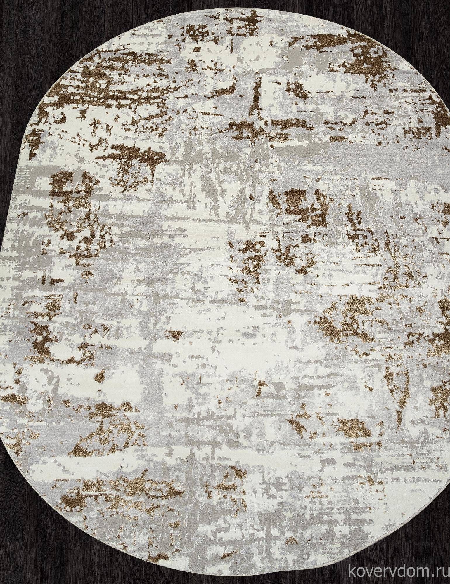 Ковер PALERMO F284 GRAY-GREEN Овал