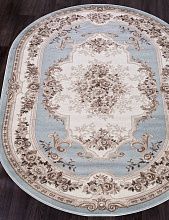 Ковер VALENCIA DELUXE VALENCIA ДЕЛЮКС 4015 L.BLUE-BROWN Овал