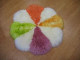Коврик из овчины Карусель круглый
